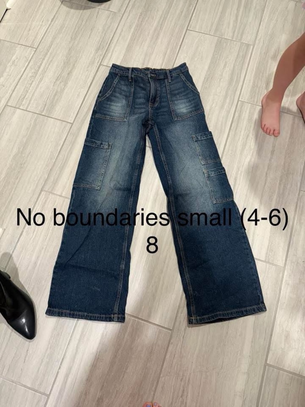 No Boundaries Dark Blue Boyfriend Jeans
